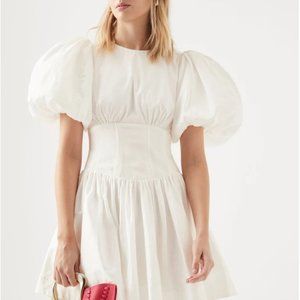 Aje Gianna Puff Sleeve Mini Dress